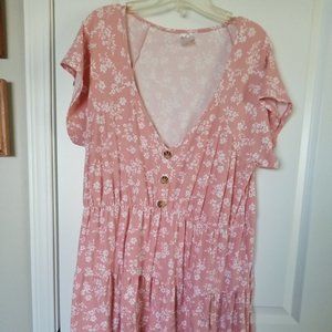 Pink short sleeve dress